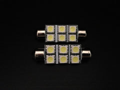 42MM, 576, 578, 214-2, 212-2. 6 SMD 5050 L.E.D Festoon Bulb. Interior Light