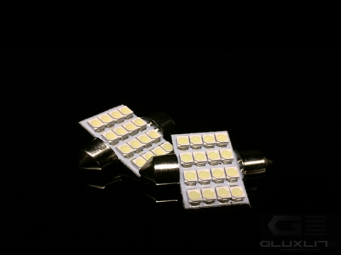 DE3175, DE3423, DE3022. BRIGHT XENON WHITE 16 SMD LED Festoon Bulb.