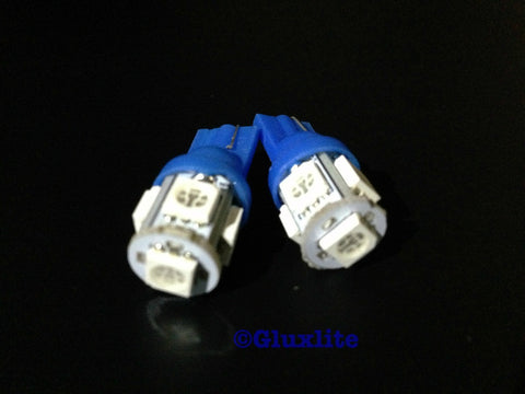 T10 194 168 W5W 5-SMD Blue L.E.D. Interior & Exterior Light.