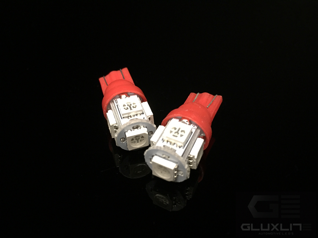 2 x W5W Glühbirnen – 13 rote LEDs – SMD5050 LED – 13 LEDs – T10